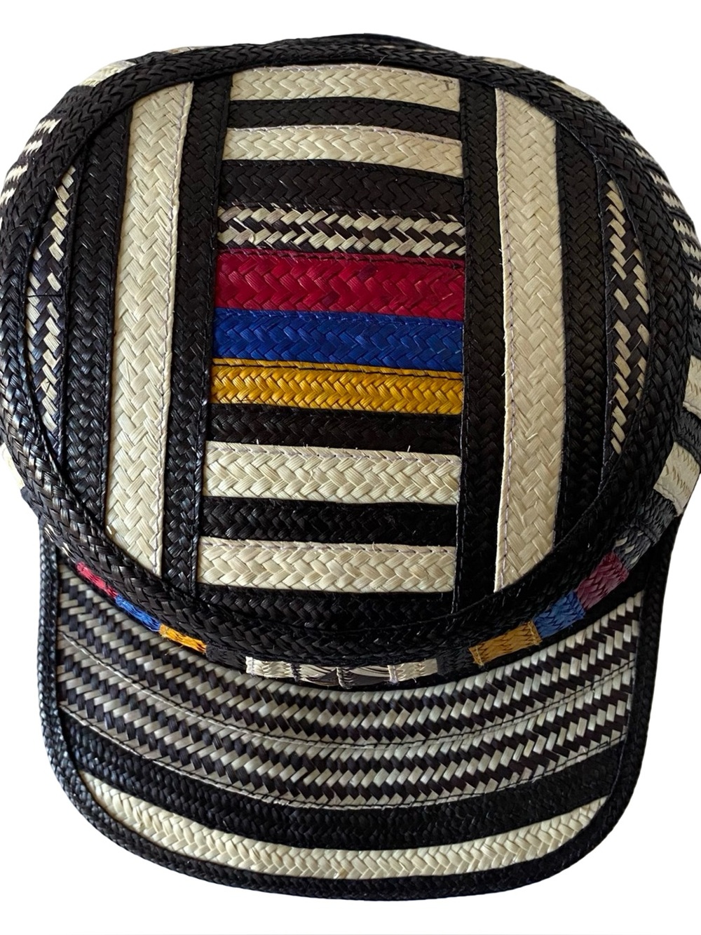 Colombian Handmade Straw Cap Adjust Unisex Woven Sombrero Colombiano Braided Hat - Picture 10 of 10